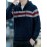 1pc Men'S Casual Color Block Chenille Hooded Knit Jacket - Polyester Long Sleeve Zip-Up with Slight Stretch, Regular Fit Hooded Sweater for Fall/Winter