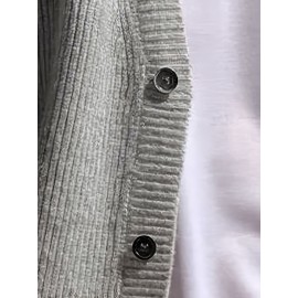 Men'S Casual V-Neck Cardigan, Polyester Knit Fabric, Solid Color, Long Sleeve, Loose Fit, with Button Detail, for Fall/Winter Collection