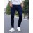 Men's Slim-Fit Denim Jeans - Cotton Blend, Zipper Closure, Regular Length, Suitable for All Seasons