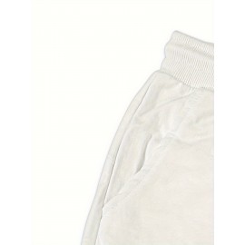 Men'S Casual Halloween-Themed Drawstring Shorts, Cotton Knit Fabric, Solid Color, Regular Fit, Elastic Waistband - Summer Leisure Pants