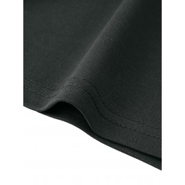 Men's Casual Rock Print Drawstring Shorts - Breathable Polyester, Pockets Included, Machine Washable